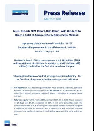 Leumi 2021 Annual Report